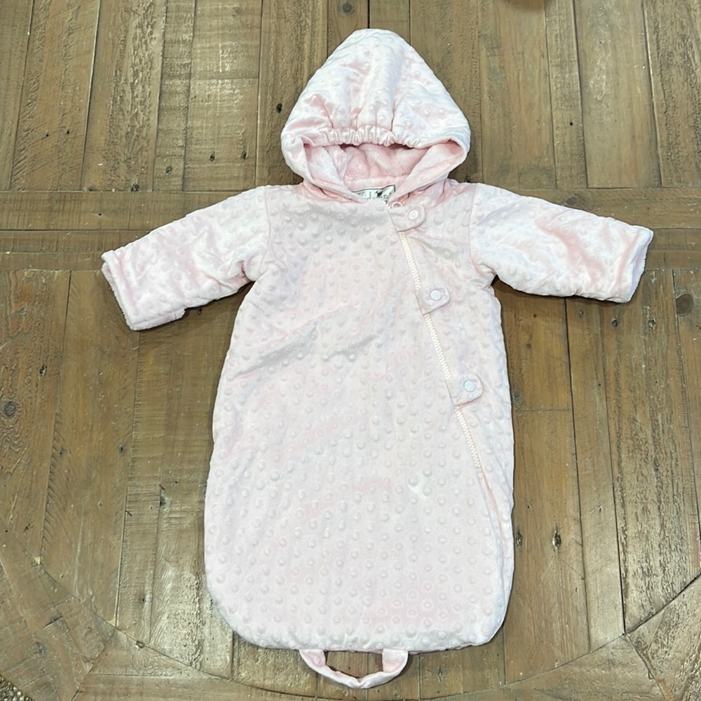 Widgeon faux fur minky pink bunting bag